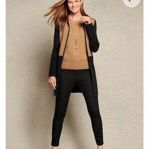 Talbots Merino Blend Color block Sweater Jacket- XL